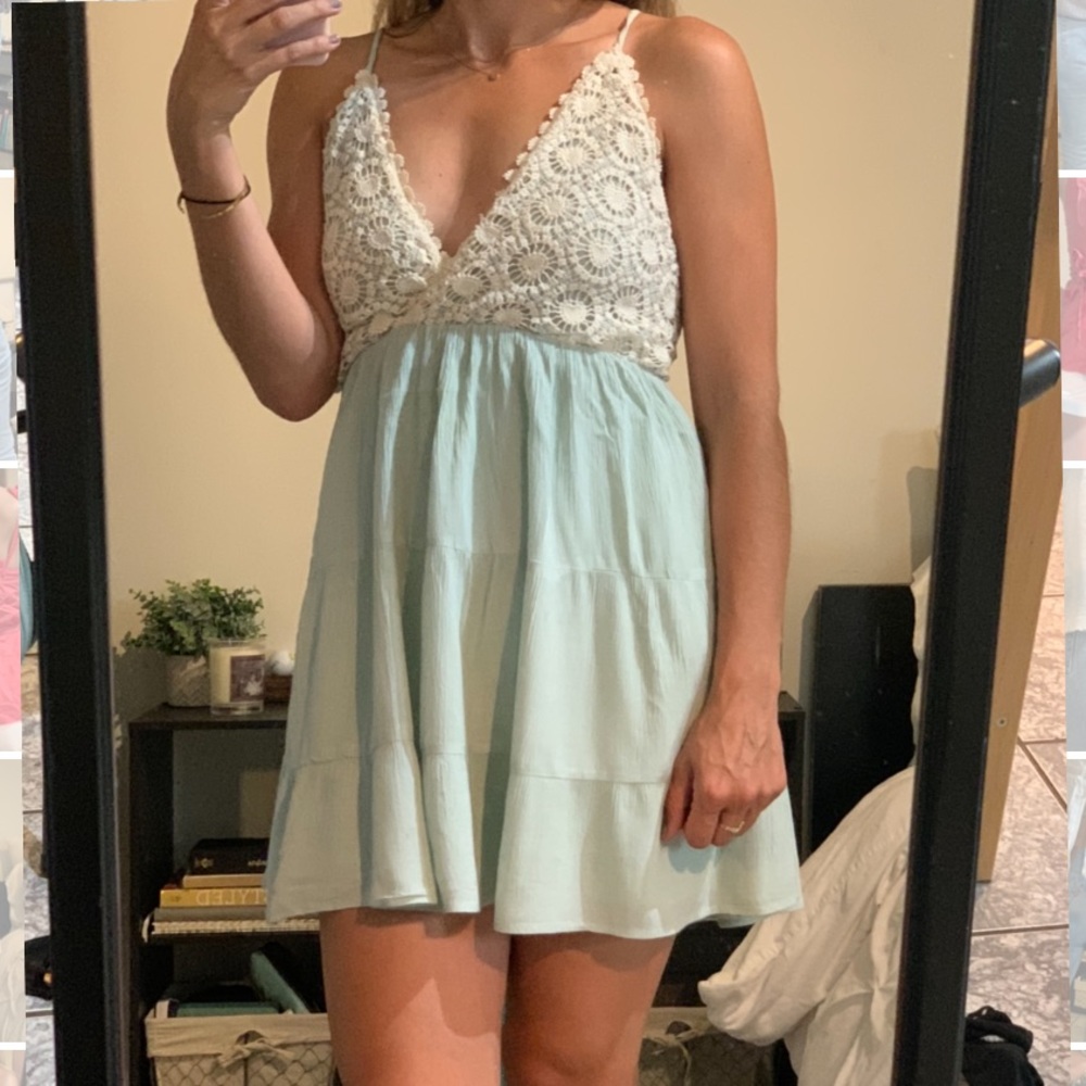 Crochet halter dress